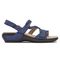 Aravon Power Comfort S-strap Women's Comfort Sandal - Blue Multi - Side