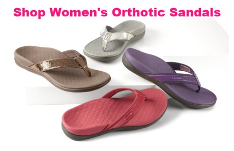 red orthopedic sandals